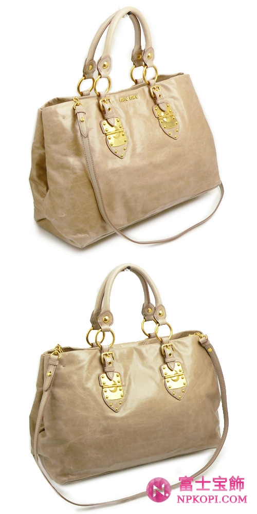 miumiu ミュウミュウ バッグ ななめがけバッグ レディース 2Way ヴィンテージレザー カメオ/ベージュピンク RN0691 VITELLO LUX CAMMEO